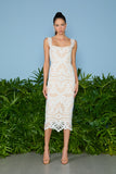 AGILITÀ - Vestido Midi Isabelle Laise OFF White