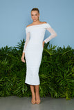 AGILITÀ - Vestido Midi Lola Tule Branco