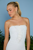 AGILITÀ - Vestido Midi Miranda Drapeado Branco