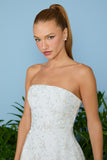 AGILITÀ - Vestido Curto Isabella Tule Bordado OFF White