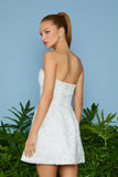 AGILITÀ - Vestido Curto Isabella Tule Bordado OFF White
