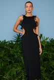 AGILITÀ - Vestido Midi Rafaela Babados Preto