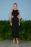 AGILITÀ - Vestido Midi Rafaela Babados Preto