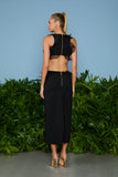 AGILITÀ - Vestido Midi Rafaela Babados Preto