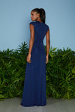AGILITÀ - Vestido Longo Olivia Abertura Navy
