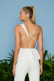 AGILITÀ - Blusa Lia Alças Irregulares OFF White