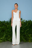 AGILITÀ - Blusa Lia Alças Irregulares OFF White