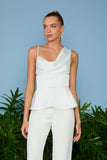 AGILITÀ - Blusa Lia Alças Irregulares OFF White