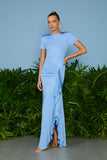 AGILITÀ - Vestido Longo Lu Babado Irregular Frozen