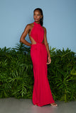AGILITÀ - Vestido Longo Sophia Gola Alta Roma Vermelho