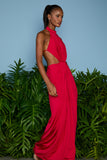AGILITÀ - Vestido Longo Sophia Gola Alta Roma Vermelho