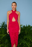 AGILITÀ - Vestido Midi Luana Abertura Frontal Roma