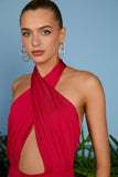 AGILITÀ - Vestido Midi Luana Abertura Frontal Roma