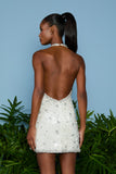 AGILITÀ - Vestido Curto Maria Bordado OFF White