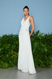 AGILITÀ - Vestido Longo Marcela Alfinetes OFF White