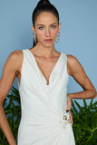 AGILITÀ - Vestido Longo Marcela Alfinetes OFF White