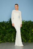 AGILITÀ - Vestido Longo Yasmin Babados OFF White