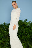 AGILITÀ - Vestido Longo Yasmin Babados OFF White
