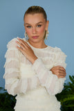 AGILITÀ - Vestido Longo Yasmin Babados OFF White