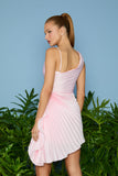 AGILITÀ - Vestido Curto Jade Plissado Cerejeira