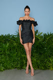 AGILITÀ - Vestido Curto Karlie Ombro a Ombro Preto