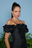 AGILITÀ - Vestido Curto Karlie Ombro a Ombro Preto