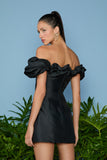 AGILITÀ - Vestido Curto Karlie Ombro a Ombro Preto