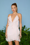 AGILITÀ - Vestido Curto Laura Babados Decote Cerejeira