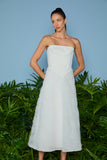 AGILITÀ - Vestido Midi Giane Saia Tule 3D OFF White