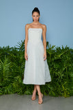 AGILITÀ - Vestido Midi Giane Saia Tule 3D OFF White