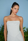 AGILITÀ - Vestido Midi Giane Saia Tule 3D OFF White