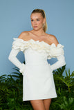 AGILITÀ - Vestido Curto Zoe Ombro a Ombro OFF White
