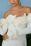 AGILITÀ - Vestido Curto Zoe Ombro a Ombro OFF White