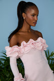 AGILITÀ - Vestido Curto Zoe Ombro a Ombro Cerejeira