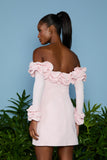 AGILITÀ - Vestido Curto Zoe Ombro a Ombro Cerejeira