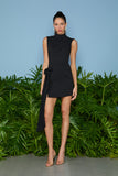 AGILITÀ - Vestido Curto Giselle Laço Na Lateral Preto