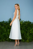AGILITÀ - Vestido Midi Sabrina Aplicação OFF White