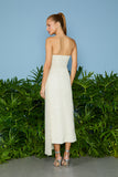 AGILITÀ - Vestido Midi Lais Tule Bordado OFF White