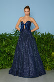 AGILITÀ - Vestido Longo Jennifer Cintura Baixa Navy