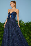 AGILITÀ - Vestido Longo Jennifer Cintura Baixa Navy