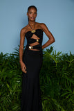 AGILITÀ - Vestido Longo Siena Placas Preto