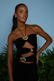 AGILITÀ - Vestido Longo Siena Placas Preto