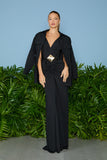 AGILITÀ - Vestido Longo Samara Fivela Losango Preto