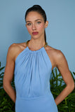 AGILITÀ - Vestido Longo Isadora Gola Franzida Frozen