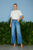 AGILITÀ - Calça Jeans Maju Bordado Tachas Jeans