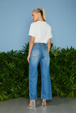 AGILITÀ - Calça Jeans Maju Bordado Tachas Jeans