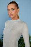 AGILITÀ - Vestido Longo Tricot Margot Prata