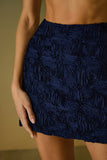 AGILITÀ - Saia Curta Alicia Flor 3D Navy