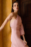 AGILITÀ - Vestido Longo Jersey Decote Costas Rose
