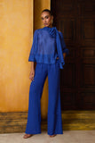 AGILITÀ - Blusa Laço Gola Manga Longa Azul